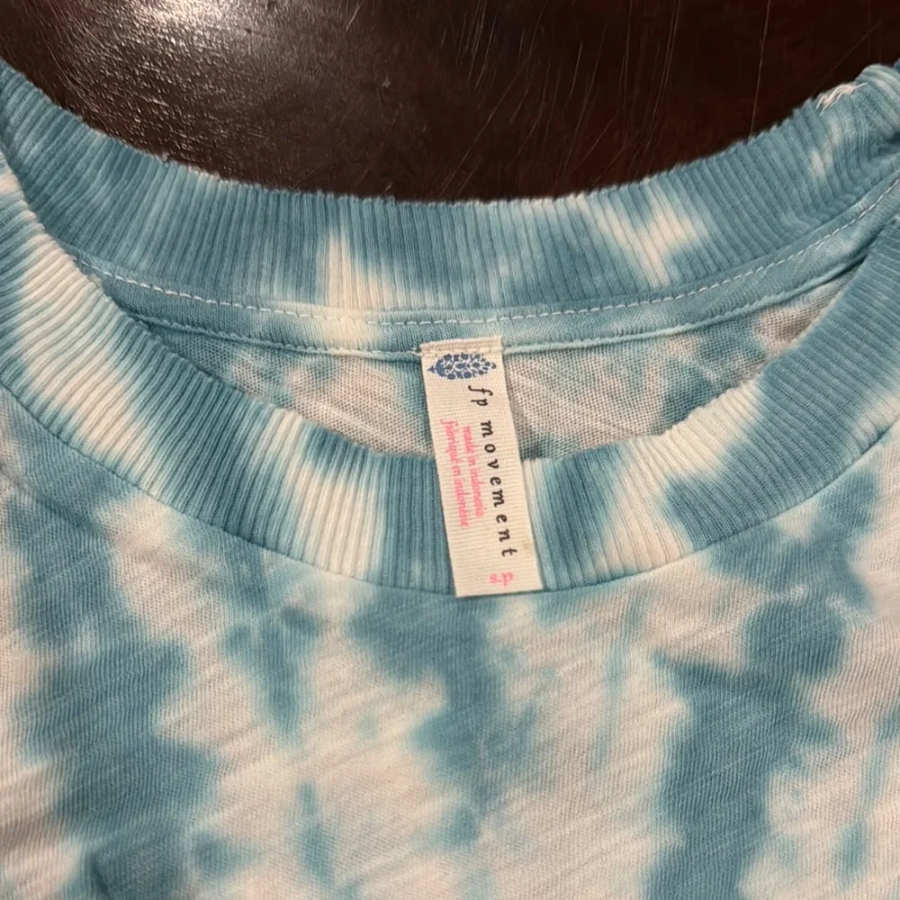 Free People Love Tank Tie Dye White/Bluestone Combo - Picture 4 of 5